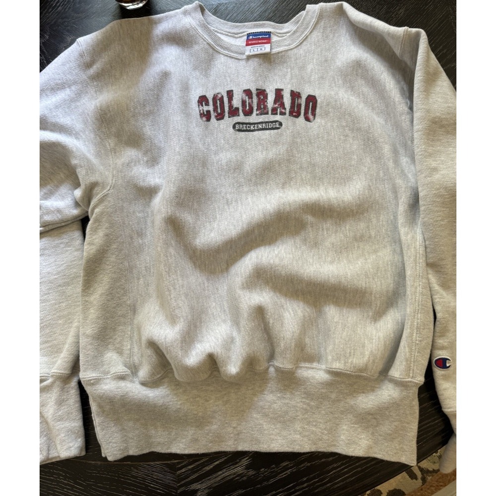 Breckenridge Colorado Sweatshirt VTG‎ Adult Men Champion Reverse Weave 90s Y2K L
